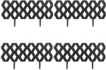 GardenLine Pachet 4 buc Bordura Gardulet Decorativ Plastic pentru Gazon sau Flori, Dimensiuni 240x22cm, Negru (DOS2385-negru)