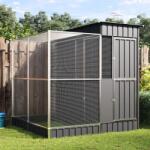vidaXL Voliera cu extensie argintie 209x203x216 cm otel GartenMobel Dekor (3216426)