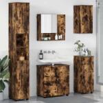 vidaXL Set de mobilier pentru baie cu sertar 5 pcs Stejar fumuriu GartenMobel Dekor (3392998)