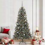 vidaXL Brad de Craciun artificial Verde 210 cm PVC si Plastic si Otel GartenMobel Dekor (3395891)