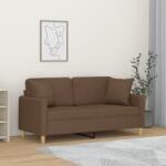 vidaXL Canapea cu 2 locuri cu pernute, maro, 140 cm, textil GartenMobel Dekor (3200912) Canapea