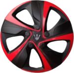  Set 4 capace roti EVO 15" negru-rosu pentru jante otel, ABS rezistent (290923-38)