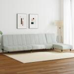 vidaXL Set canapea, 2 piese, gri deschis, catifea GartenMobel Dekor (3216295) Canapea
