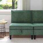 vidaXL Sofa cu Depozitare Verde Marii Catifea GartenMobel Dekor (42027114) Canapea
