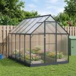 vidaXL Sera de gradina cu usa Antracit 183, 5 x 303, 5 x 207 cm GartenMobel Dekor (3433043)