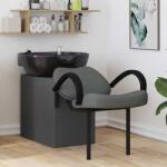 vidaXL Scaun pentru sampon Manual Gri Inchis si Negru 63 x 141 x 92 cm GartenMobel Dekor (42009074)