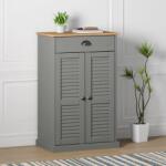 vidaXL Dulap de pantofi VIGO, gri, 60x35x96 cm, lemn masiv de pin GartenMobel Dekor (353168) Pantofar