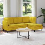 vidaXL Set de mobilier pentru living cu perna 4 pcs Galben Catifea GartenMobel Dekor (3413760)