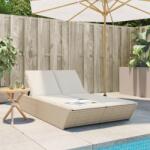 vidaXL Sezlong dublu cu perne, bej, poliratan GartenMobel Dekor (368183)