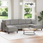 vidaXL Set de mobilier pentru living 6 pcs Gri deschis Catifea GartenMobel Dekor (3413732)