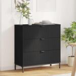 vidaXL Bufet cu sertar Negru 79, 5 x 33 x 82 cm Lemn compozit GartenMobel Dekor (883435) Comoda