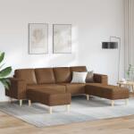 vidaXL Canapea pentru living 3 pcs Maro GartenMobel Dekor (3335139) Canapea