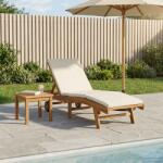 vidaXL Sezlong Maro si Crem Poliester GartenMobel Dekor (42032684)