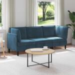 vidaXL Set de mobilier pentru living cu perna 3 pcs albastru Catifea GartenMobel Dekor (3413768)