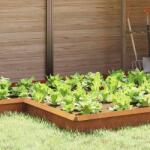 vidaXL Gard pentru melci 4 pcs Ruginit 13, 5 x 13, 5 x 25 cm GartenMobel Dekor (874872)