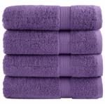 vidaXL Prosoape de maini premium SOLUND 4 buc. violet 50x100 cm 600gsm GartenMobel Dekor (137354) Prosop