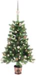 vidaXL Brad Craciun pre-iluminat artificial, set globuri, verde, 65 cm GartenMobel Dekor (3077637)