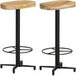 vidaXL Scaune de bar, 2 buc. , 76 cm, lemn masiv de mango GartenMobel Dekor (321964)