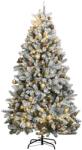 vidaXL Brad Craciun artificial articulat cu 300 LED-uri/globuri 210 cm GartenMobel Dekor (3210139)