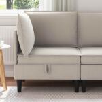 vidaXL Canapea colt cu depozitare Ovaz Catifea GartenMobel Dekor (42027088) Canapea