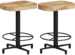 vidaXL Scaune de bar, 2 buc. , 52 cm, lemn masiv de mango GartenMobel Dekor (321966)