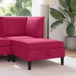 vidaXL Taburet cu depozitare Rosu Vin Catifea GartenMobel Dekor (42027137) Canapea