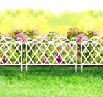 Hessa Bordura Gardulet Decorativ Plastic pentru Gazon sau Flori, Dimensiuni 47x36cm, Alb (11468L)