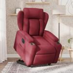 vidaXL Fotoliu electric rabatabil cu ridicare, rosu vin, textil GartenMobel Dekor (3204509)