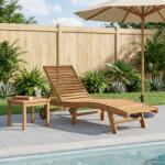 vidaXL Sezlong Maro Lemn solid de tec GartenMobel Dekor (42032681)
