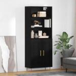 vidaXL Bufet cu sertar Stejar Negru 69, 5 x 34 x 180 cm Lemn compozit GartenMobel Dekor (3416262) Comoda