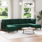 vidaXL Set de mobilier pentru living 6 pcs Verde închis Catifea GartenMobel Dekor (3413742)