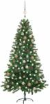 vidaXL Brad Craciun pre-iluminat artificial set globuri, verde, 180 cm GartenMobel Dekor (3077641)