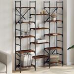 vidaXL Biblioteca, stejar fumuriu, 127, 5x28, 5x172, 5 cm, lemn prelucrat GartenMobel Dekor (838870) Biblioteca