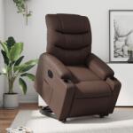 vidaXL Fotoliu rabatabil electric cu ridicare, maro, piele ecologica GartenMobel Dekor (3206615)