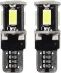AMiO Bec LED T10 Canbus W5W 12V 2W alb, 5 SMD 5730, AMIO, set 2 buc (AM01628)