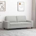 vidaXL Canapea cu 2 locuri, gri deschis, 140 cm, tesatura microfibra GartenMobel Dekor (348982) Canapea