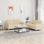vidaXL Set de canapele cu perne, 2 piese, crem, textil GartenMobel Dekor (3202088) Canapea