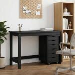 vidaXL Set birou si cabinet mobil MOSS 2 pcs Negru GartenMobel Dekor (3438788)
