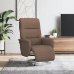 vidaXL Fotoliu rabatabil cu suport de picioare, maro, textil GartenMobel Dekor (356564)