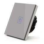 Techstar Intrerupator Touch Techstar® TG02, Sticla Securizata, Design Modern, Iluminare LED, 1 Faza, Gri (SKU2245)
