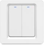 Techstar Intrerupator Smart Techstar®, Wireless 2.4GHz, Button cu Revenire, Design Classic, Iluminare LED, 2 Faze, cu NUL, Alb (SKU1629)