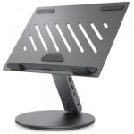 Spigen Suport Spigen LD204H pentru laptop max. 15.6", hub integrat 6-in-1: PD-IN 100W, HDMI 4K@60Hz, 2x USB-A 5Gbps, 1x USB-C 5Gbps, Gri Suport laptop