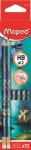 Maped Графитен молив с гума, hb, триъгълен, maped "Дракон дракон" 851828 (851828)