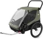 Thule Remorca de bicicleta pentru transport 2 copii, Thule, Courier, Vintage green (TA10102002) - roua