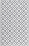 Jemidi Covor pentru exterior JEMIDI, 120x180cm, polipropilena, rezistent la intemperii, usor de curatat, pentru balcon/terasa, Alb/Gri (4063004408742) Covor