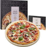 Gourmeo Piatra de pizza, Gourmeo, 35 x 1.5 cm, din ceramica corderita, rotunda, pentru cuptor si gratar (4260448130776)