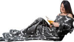 Homelevel Patura din microfibra HOMELEVEL, 200cm x 150cm, cu maneci si guler, moale si calduroasa, design norvegian, Gri (4056825064303)