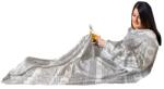 Homelevel Patura cu maneci, moale, pufoasa, gri deschis, 150x200 cm (4056825078249)
