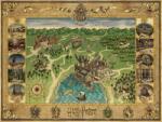 Ravensburger Harry Potter Hartă Hogwarts 1500 piese 12000720 Puzzle