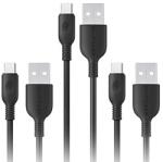 RAVPOWER RP-LC012 MICRO USB kábel, 3 db fekete (RP-LC012)